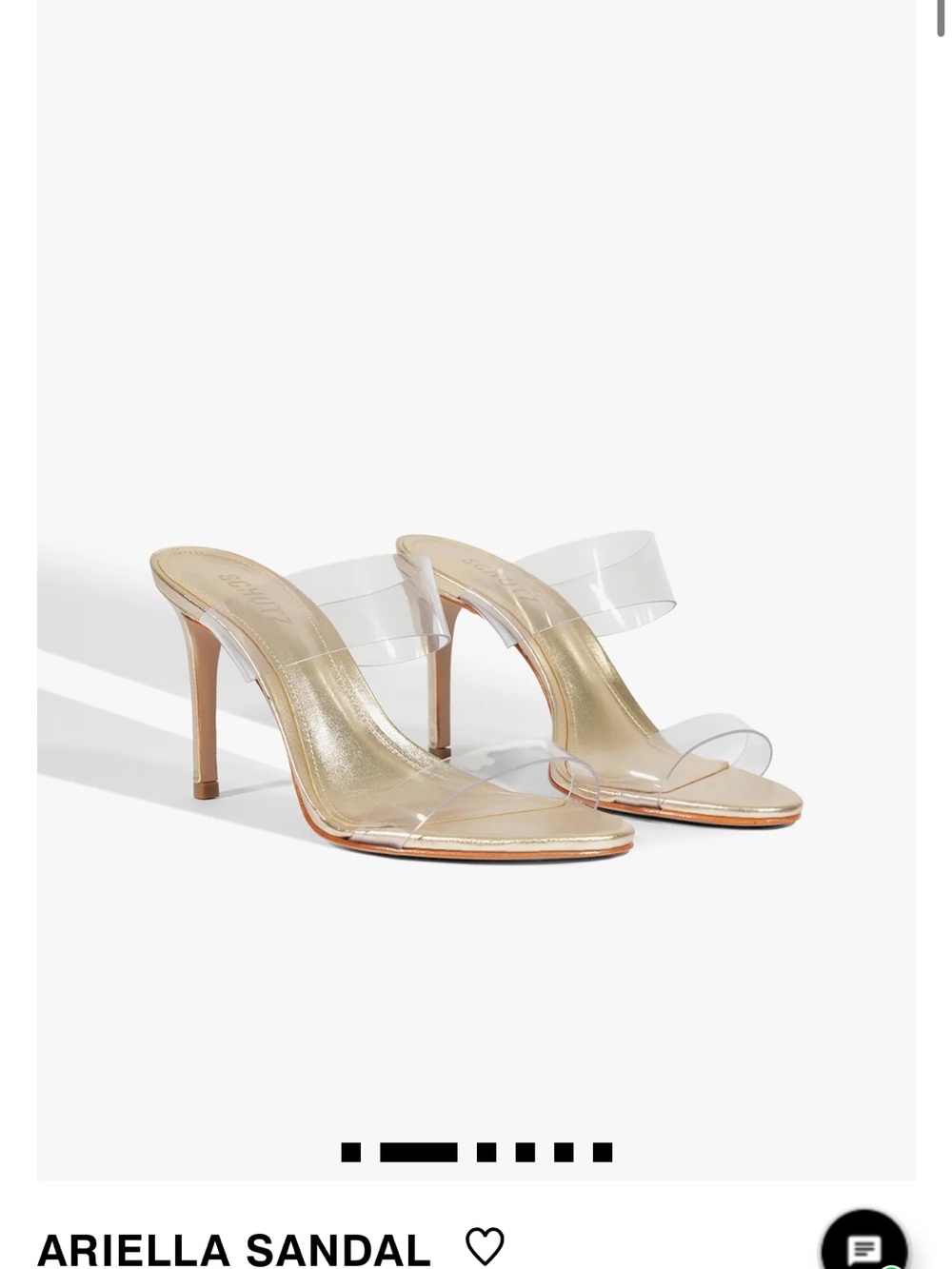 SCHUTZ Ariella Clear-Strap High Heel Sandals in Gold